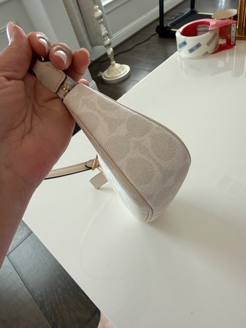 Coach Cream Signature Mini Shoulder Bag with Gold Hardware Nolita 19 - Picture 11 of 14